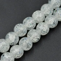 ビーズクラブ クラック水晶 クリア ラウンド 8mm 連売り パワーストーン ブレスレット