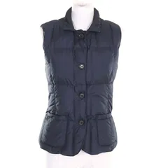 良品○eleventy イレブンティ ナイロン ロゴボタン キルティング ダウンベスト ジレ ネイビー S イタリア製 レディースおすすめ