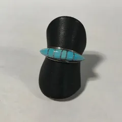 リング　指輪　アクセサリー　ターコイズ　インディアンジュエリー　ブルー　青　シンプル　11号