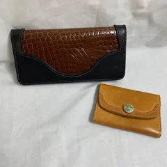 レザーカードケース コインケース 型押し ウォレット S