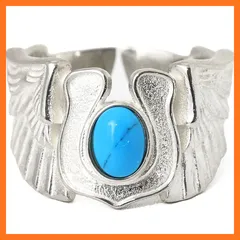 【新品】 シルバー ターコイズ シルバー925 本物 特大 ホースシュー 馬蹄 ターコイズ 指輪 インディアン モチーフ 彫り込み メンズ レディース シンプル 太め 巾着付き カジュアル おしゃれ かっこいい 人気 ブランド ジュエリー アクセサリー 輝 1