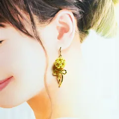 ピアス　クラシックパール・リボンドロップ　リボンパーツ　 クリーム色　同窓会　デート　大人可愛い　結婚式　卒業式　入学式　送料無料