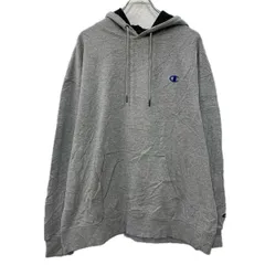 Champion ロゴスウェット パーカー 2XL グレー チャンピオン プルオーバー フーディー ワンポイント刺繍 無地スウェット 秋物 a801-5628