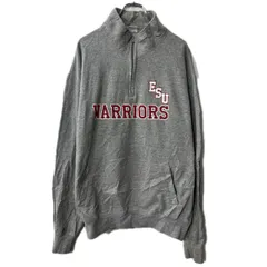 Champion プリントスウェット トレーナー 2XL グレー チャンピオン ハーフジップ プルオーバー トップス 秋物 a801-5645