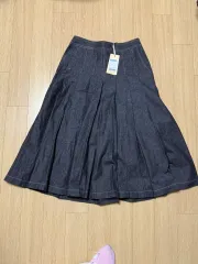デニム プリーツ スカート