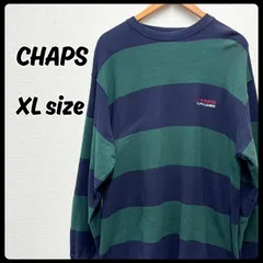 CHAPS トップス 長袖 Tシャツ XLサイズ 古着 メンズ グリーン チャップス