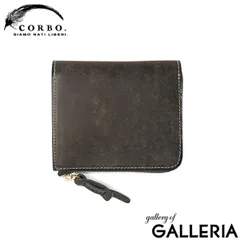 コルボ 二つ折り財布 メンズ レディース 本革 CORBO. 財布 日本製 ブランド 大人 札 小銭 小銭入れあり 小さめ 小さい コンパクト 革 レザー 牛革 プエブロ SLATE PUEBLO L字ファスナーコンパクト財布 1LN-1716のサムネイル