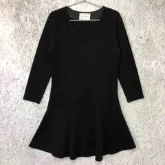 Adam et Rope' アダムエロペ ニット ワンピース ブラック 38サイズ 〇◇