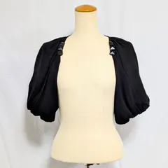 ダイアグラム グレースコンチネンタル ビジュー使いリボン袖ボレロ 黒 36 /251114015