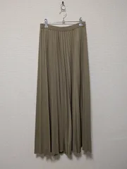 美品 ITEMS URBAN RESEARCH アイテムズ アーバンリサーチ ロング プリーツ スカート ウエスト ゴム フレア シンプル 着回し