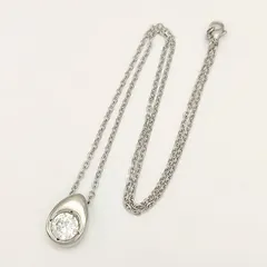 ドロップデザインネックレス　ジルコニア　3.00ct　SILVER　シルバー925