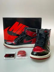 【中古品】NIKE ナイキ AIR JORDAN 1 RETRO HIGH OG PATENT BRED555088-063 エアジョーダン1 レトロ ハイ オージー パテント ブレッド スニーカー  【160-260114-jt-09-min】