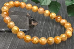 【１点物】濃密内包 ゴールドルチルクォーツ　7mm　ブレスレット パワーストーン 天然石 _U8602