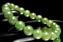 【１点物】新緑のような発色 アイドクレース(ベスビアナイト)　8.5mm　ブレスレット パワーストーン 天然石 _MC3441