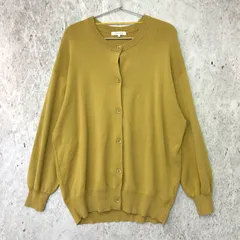 GLOBAL WORK グローバルワーク 洗える リラックス クルー カーディガン マスタード Lサイズ 〇◇