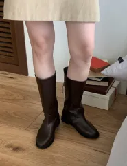 新品 ブラウン ミドルブーツ 235サイズ 出品