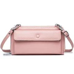 [Ganve] スマホショルダー レディース 財布付き 本革 スマホポーチ 女性 お財布ショルダー 可愛い おしゃれ レジャーバッグ 小物入れ ミニ ショルダーバッグ 長財布 斜め掛け 肩掛け 軽量 小さめ スマホバッグ 横型 多機能 サコッシュ