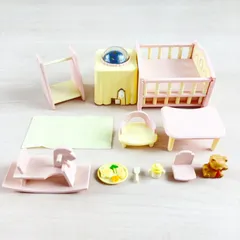 【希少 / 海外版】シルバニアファミリー おやすみベビールーム ピンク【動作確認済】
