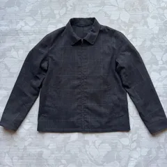 GU ジーユー グレンチェック フルジップ ブルゾン ジャケット S メンズ