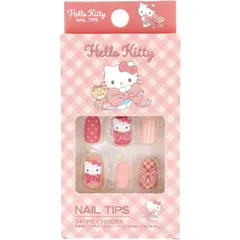 ハローキティ ピンク系 ネイルチップ 24枚入 雑貨 ネイル チップ プレゼント サンタン