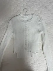 白 ニット カーディガン ノースリーブ セット レディース