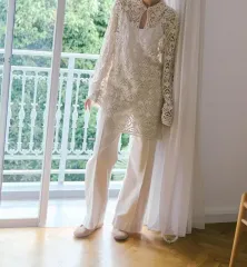 ZARA ザラ ハイウエスト ジーン (クリーム) - 未使用新品