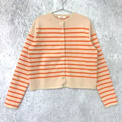 VACANCY ヴァカンシー アソート 柄 ニット カーディガン ボーダー オレンジ Fサイズ 〇◇のサムネイル