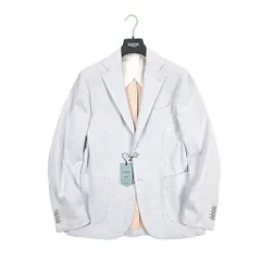 BARBA バルバ / JACKET ACTIVE DP U テーラードジャケット 2Bシングル 春夏 メンズ コットン リネン ライトグレー イタリア製 434231のサムネイル