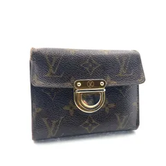 LOUIS VUITTON ルイヴィトン　モノグラム　ポルトフォイユ　コアラ　三つ折り財布　PVC×レザー ブラウン　ゴールド金具　スペイン製　刻印あり　2005年製　パスケース　多機能　ラグジュアリー　高級　ハイブランド