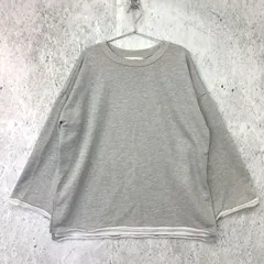 mysty woman ミスティウーマン ワイド シルエット 裏毛 プルオーバー ライトグレー Fサイズ 〇◇