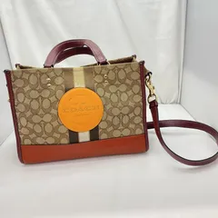 【中古】COACH デンプシー キャリーオール・シグネチャー ジャカードストライプ トートバッグ L2039-4113 コーチ[91]