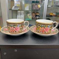 ロイヤルクラウンダービー スープカップ&ソーサー 2客セット イマリ