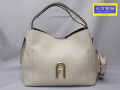 FURLA フルラ プリムラ ハンドバッグ/ショルダーバッグ ホーボーバッグ WB00507 2WAYバッグ アイボリー 中古B 【送料無料】 A-9081【質屋出品】