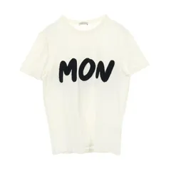 モンクレール MONCLER 半袖Tシャツ ホワイト コットン ロゴTシャツ メンズ Used A