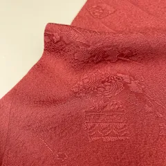 色無地 縮緬 一つ紋 上品な地紋 正絹 着物 MK-2987