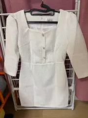 ツイード 白 ミニ ONE PIECE 新品