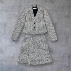 イッミシャ it MICHAA ネイビー ツイード セットアップ ツーピース ジャケット ミニスカート