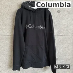 【USED】US 古着 Columbia コロンビア パーカー ブラック M ロゴ 刺繍 プルオーバー フーディー アウトドア USA古着 メンズ ストリート アメリカ USA アメカジ スポカジ スウェット フード