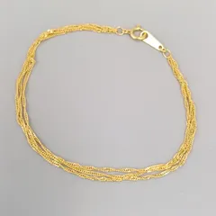 K24 純金 3連スクリューブレスレット レディース 2.27g 18㎝ E114