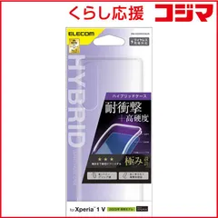 【 新品 未開封 】 エレコム Xperia 1 V ( SO-51D / SOG10 ) ケース ハイブリッド カバー 衝撃吸収 背面カメラ周り保護 ワイヤレス充電可 ストラップホール付 極み設計 PM-X231HVCKCR 未使用 送料無料のサムネイル