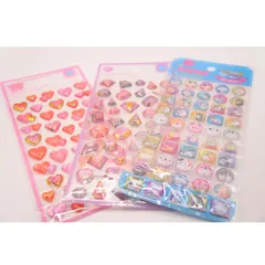 3Dシール ぷくぷくシール ボンボンドロップ風シール 立体　3枚セット　②