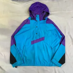 THE NORTH FACE ザノースフェイス ナイロン　ゴアテックス　 ナイロン　アノラックパーカー 紫×水色×黒　Lサイズ　No.S001