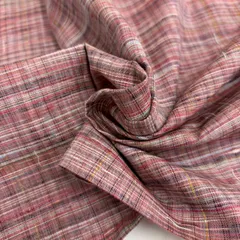 単衣 紬 裄66.5 正絹 格子 織柄 着物 MK-2976