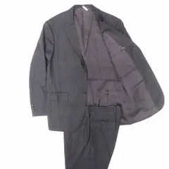 UNITED ARROWS ユナイテッドアローズ 大きいサイズ 52 ストライプスーツ セットアップ ジャケット スラックス グレー メンズ 【中古】