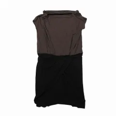MaxMara マックスマーラ 白タグ ドレープ ドレス ワンピース バイカラー ブラウン ブラック サイズ40 M レディース 【中古】のサムネイル