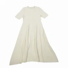 Ballsey ボールジー 23AW アセテートナイロンミラノリブ ハイウエストワンピース 半袖 ひざ下丈 アイボリー 36 M レディース 【中古】