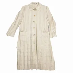 ISSEY MIYAKE イッセイミヤケ IM01FA208 プリーツ ステンカラーコート アウター アイボリー サイズ2 M レディース 【中古】のサムネイル