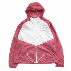 Columbia コロンビア ツートン ウィンドブレーカー フルジップ ジャケット アウター ホワイト ピンク M XL8148 レディース 【中古】
