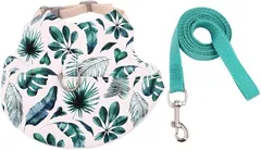 JUSTVEL うさぎ ハーネス リード ベスト型 服 これなら痛くない 抜けない 猫 フェレット 小動物 軽量 柔らかい 苦しくない うさんぽ 散歩 お出かけ (ホワイト,  通常)