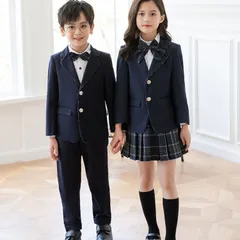 子供 フォーマル 未使用 スーツ 女の子 男の子 卒園式 入学式 スリーピーススーツ キッズ タキシード 子供スーツ 4点セット ジャケット パンツ チェック柄 スカート 蝶ネクタイ リボン キッズスーツ 兄弟 姉妹 お揃い 制服 ylth04